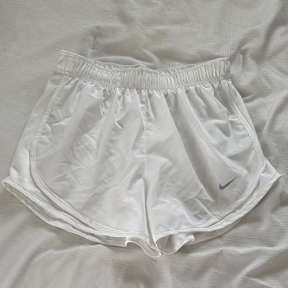 Nike women’s white athletic shorts